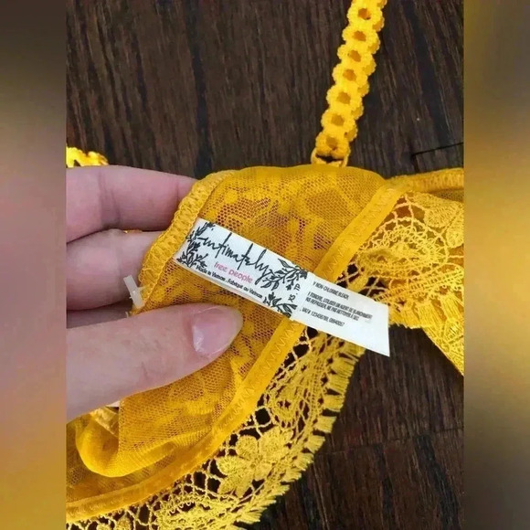 Free People Intimately Women’s XS Ella Soft Lace Bra/Bralette Sardenia Sunset - Picture 10 of 13